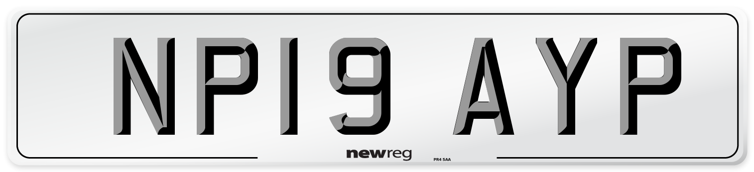 NP19 AYP Number Plate from New Reg